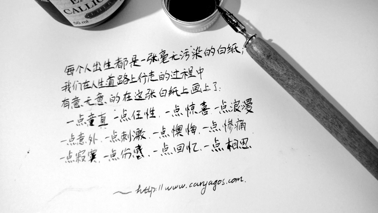 画在白纸人生上的那一点一点